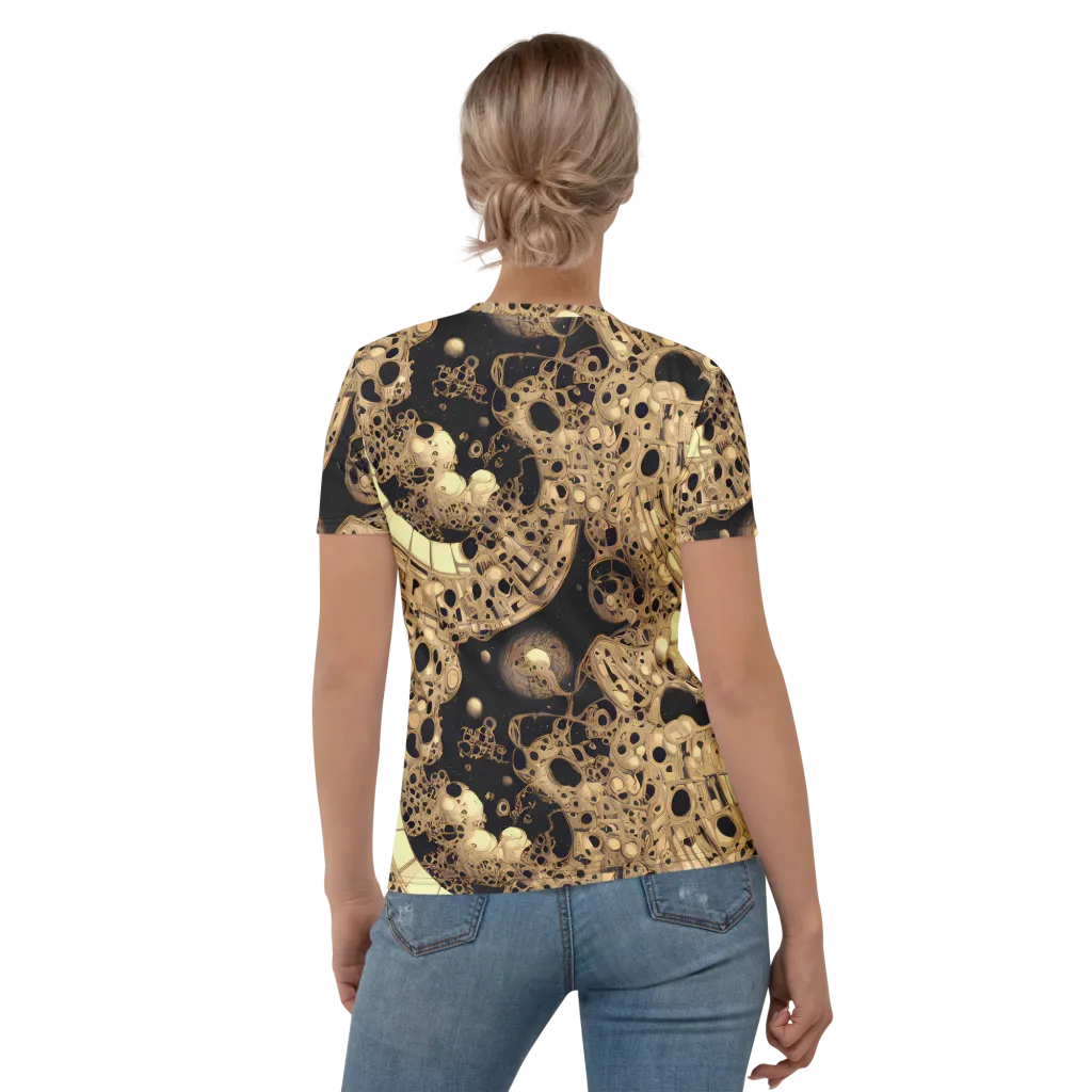 Baroque Orbit on Women's Crew Neck T-Shirt — Back