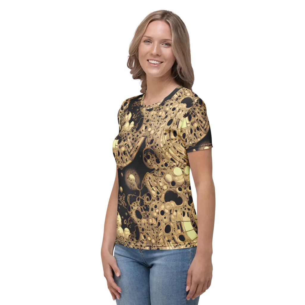 Baroque Orbit on Women's Crew Neck T-Shirt — Left