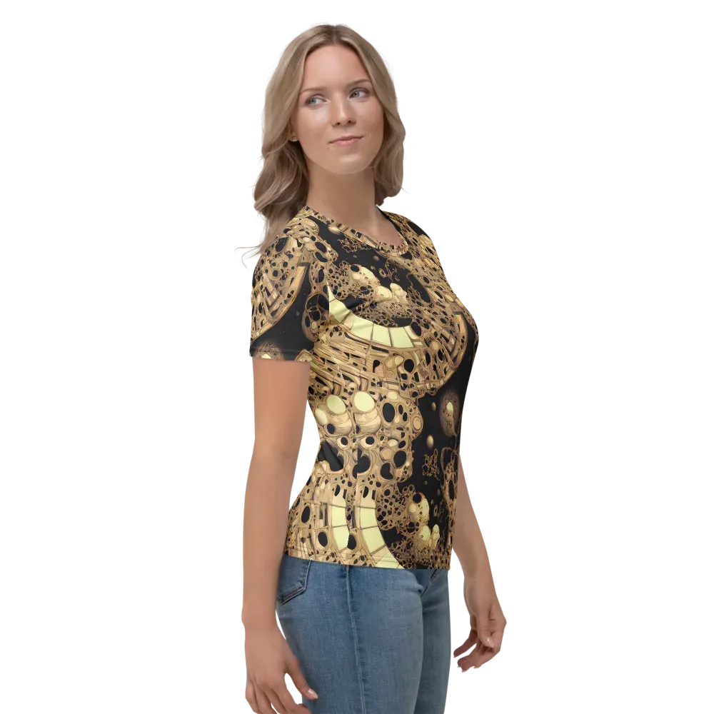 Baroque Orbit on Women's Crew Neck T-Shirt — Right