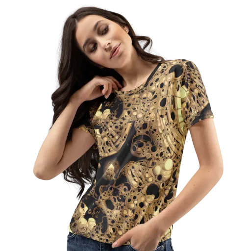 Baroque Orbit on a Women's Crew Neck T-Shirt