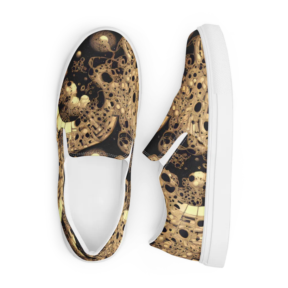 Baroque Orbit on Men's Slip-On Canvas Shoes — Front