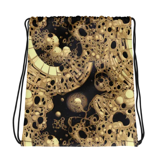 Baroque Orbit on a Drawstring Bag