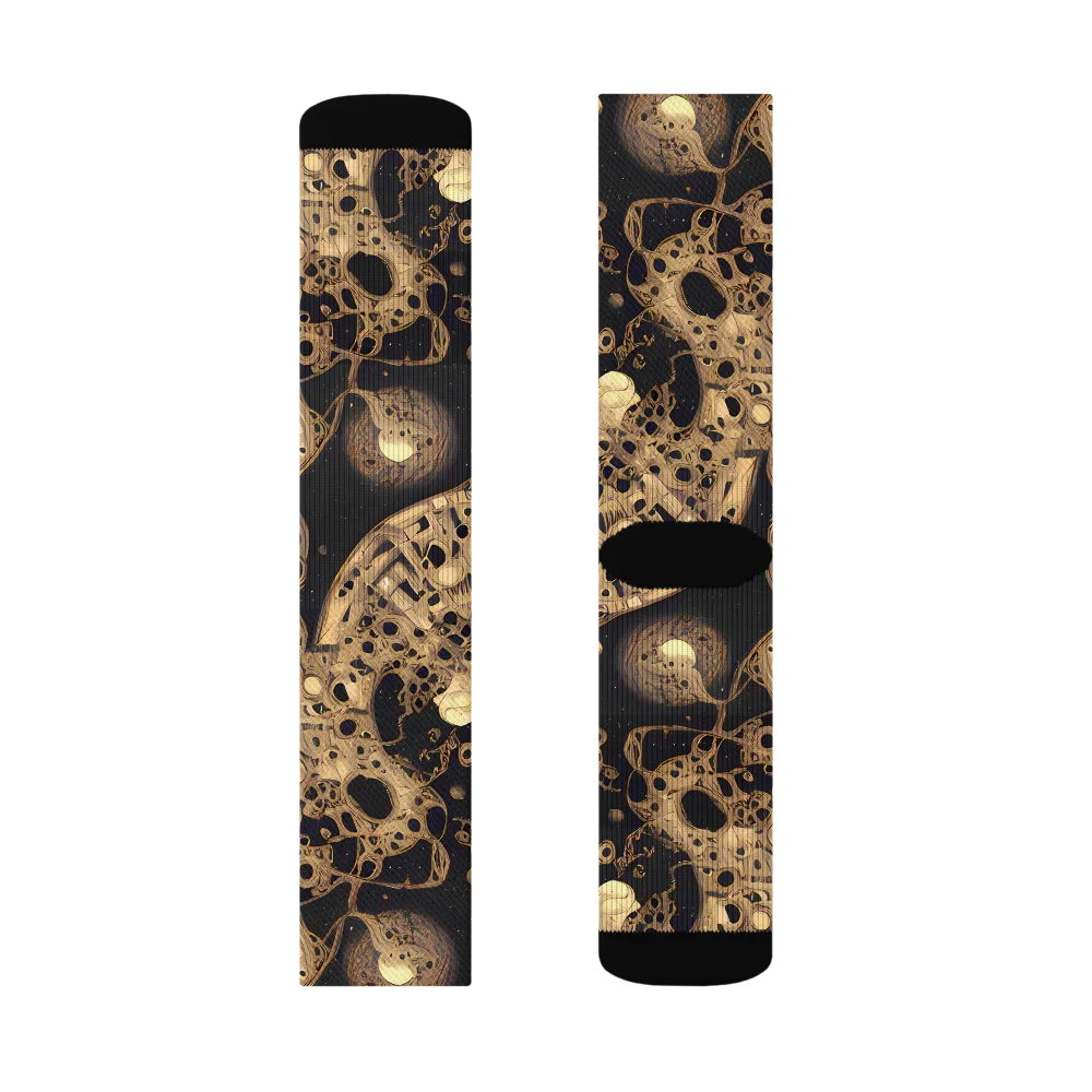 Baroque Orbit on Socks — Left Sock