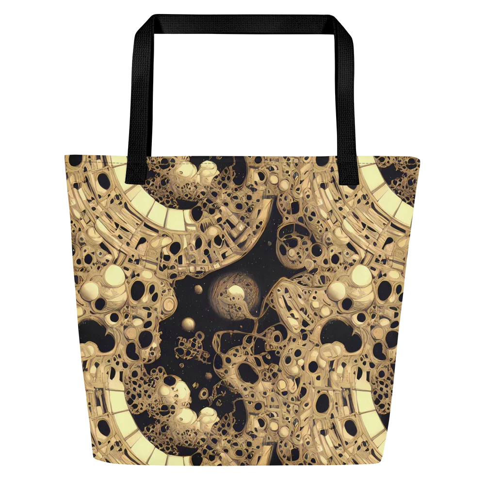 Baroque Orbit on Large Tote Bag W/ Pocket — Front