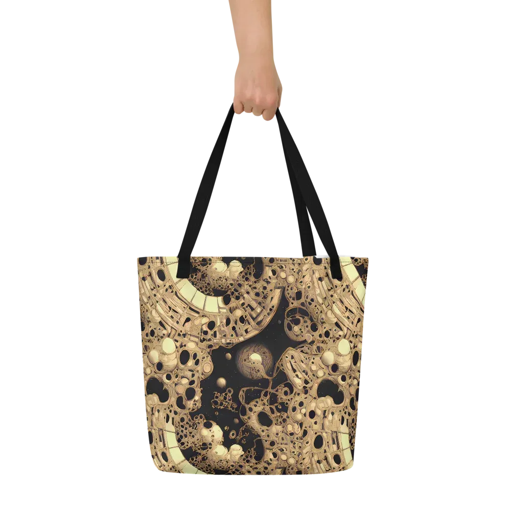 Baroque Orbit on Large Tote Bag W/ Pocket — Front