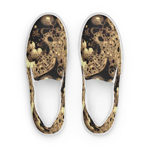 Baroque Orbit on a Women's Slip-On Canvas Shoes