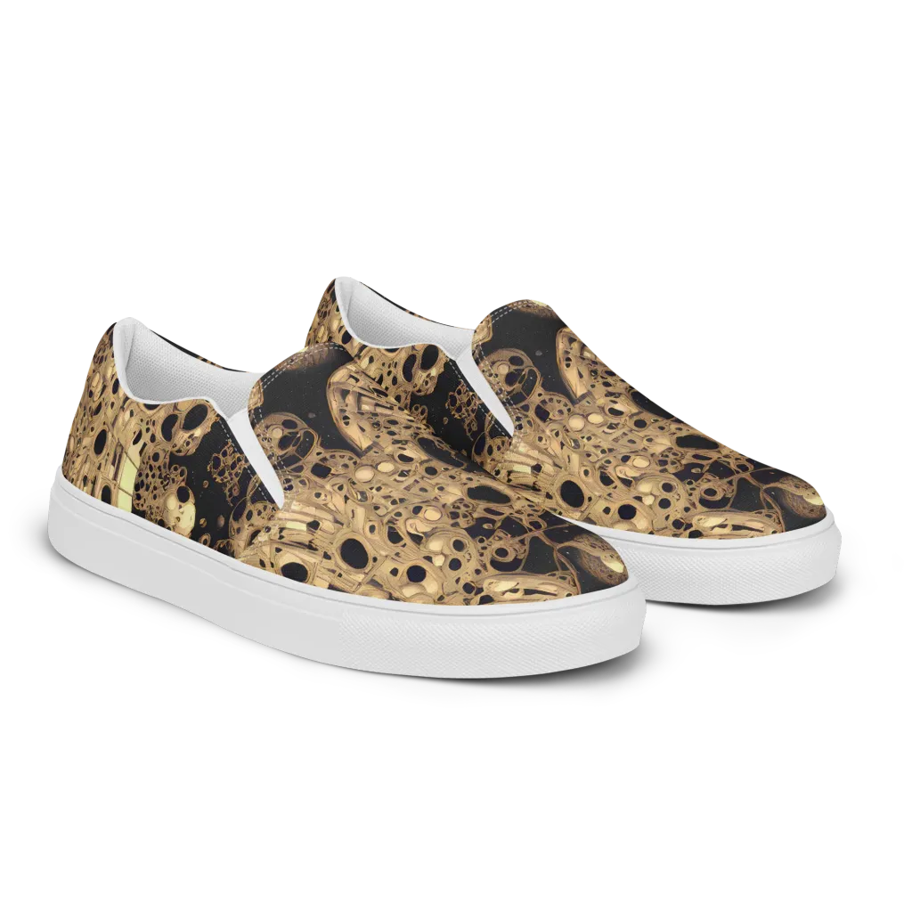 Baroque Orbit on Women's Slip-On Canvas Shoes — Right Front
