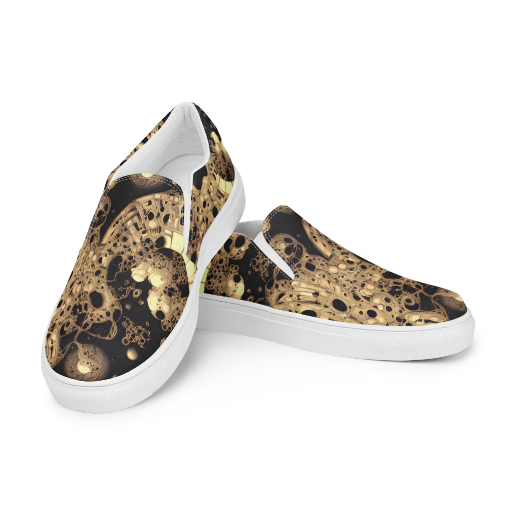 Baroque Orbit on Women's Slip-On Canvas Shoes — Left Front