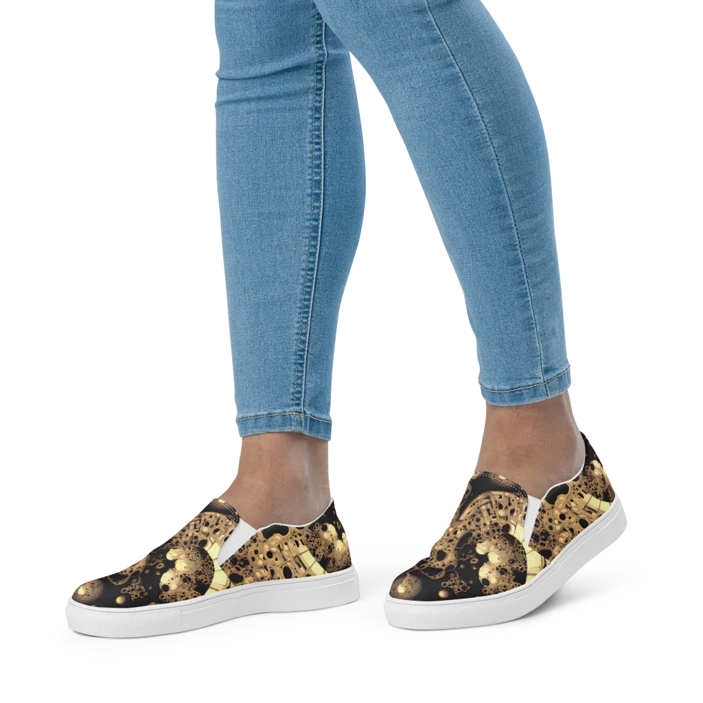Baroque Orbit on Women's Slip-On Canvas Shoes — Front