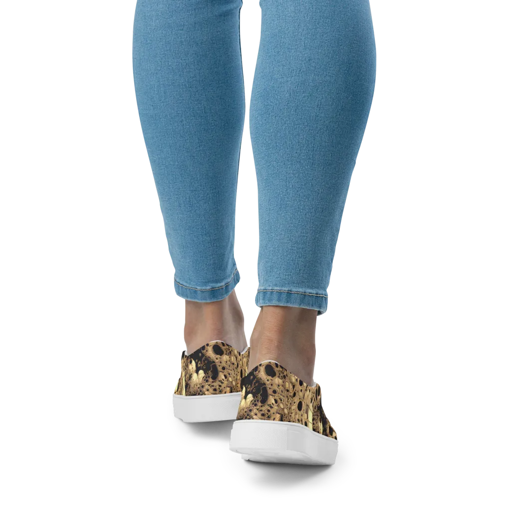 Baroque Orbit on Women's Slip-On Canvas Shoes — Back