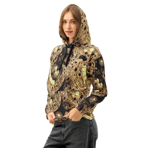 Baroque Orbit on a Cotton Hoodie
