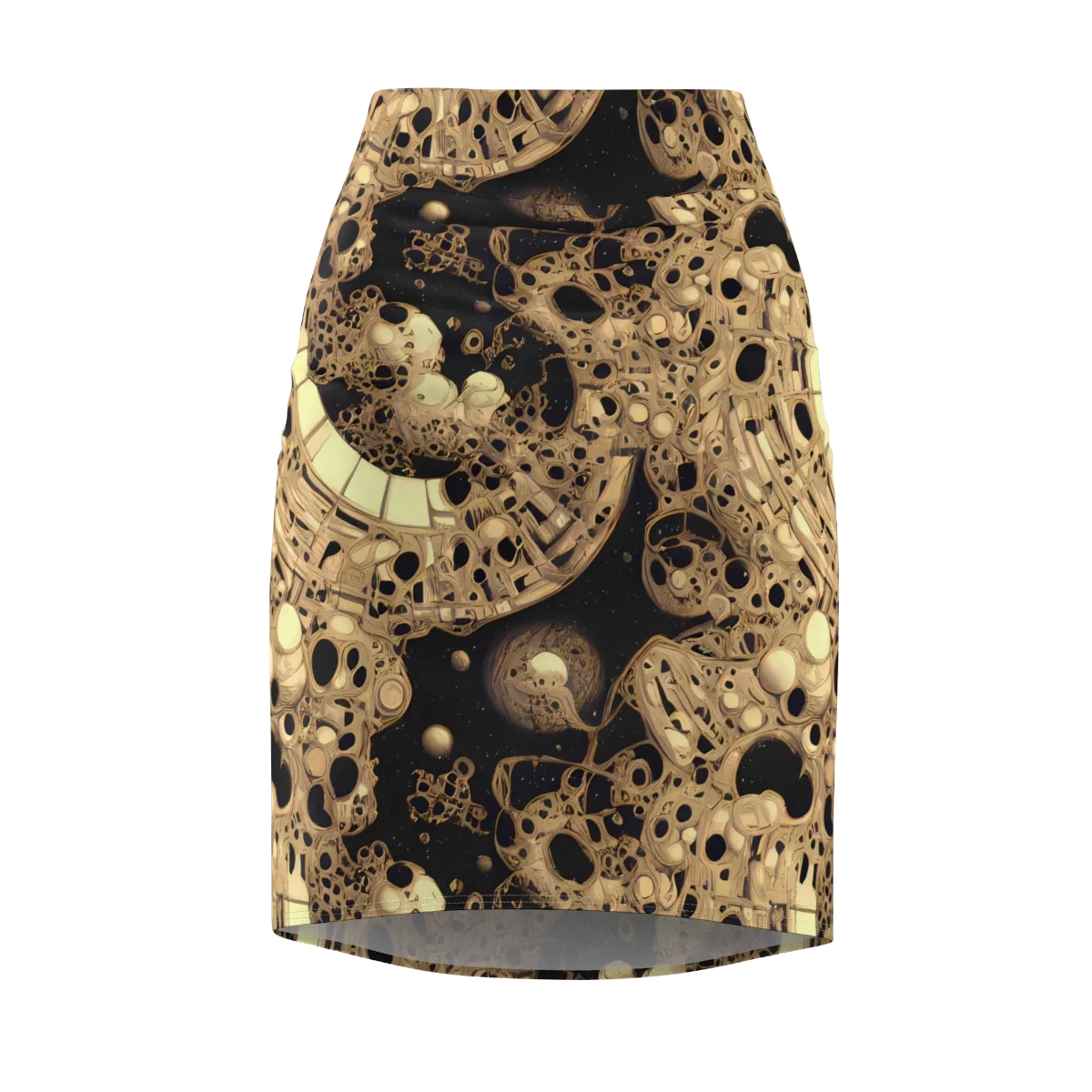 Baroque Orbit on Pencil Skirt — Front