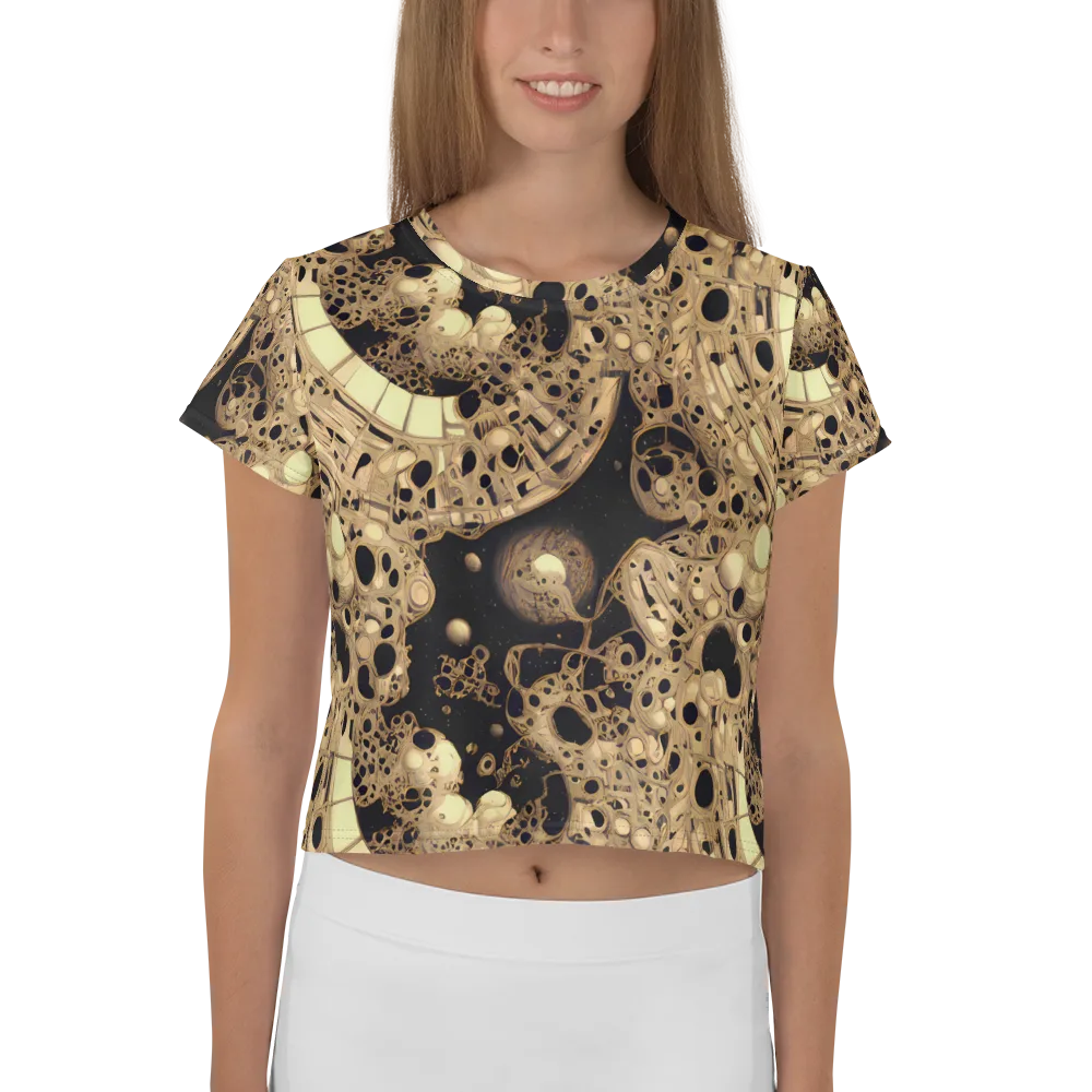 Baroque Orbit on Crop Tee — Front