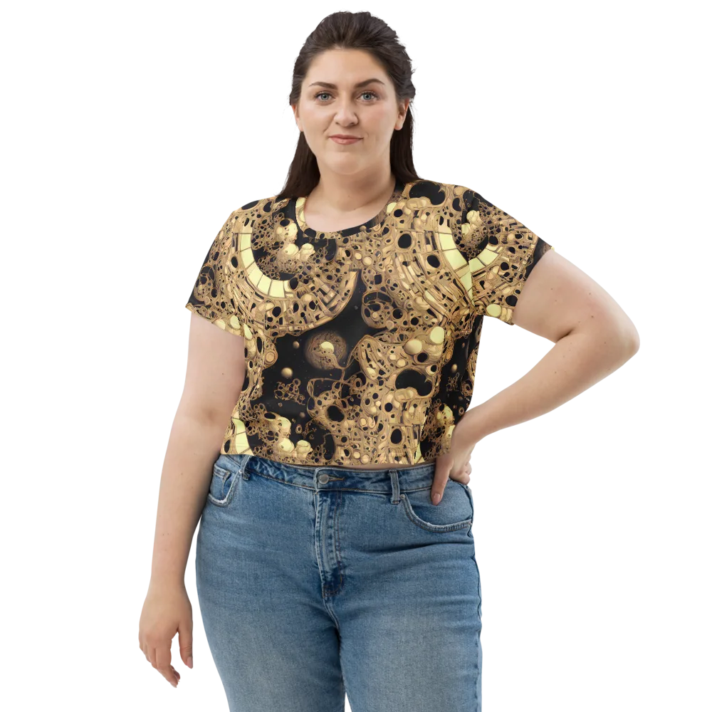 Baroque Orbit on Crop Tee — Front