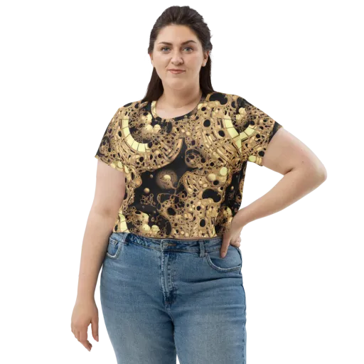 Baroque Orbit on a Crop Tee