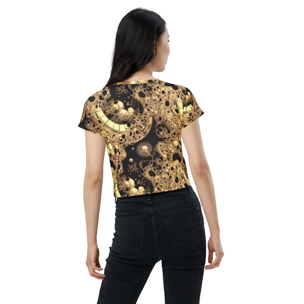 Baroque Orbit on Crop Tee — Back