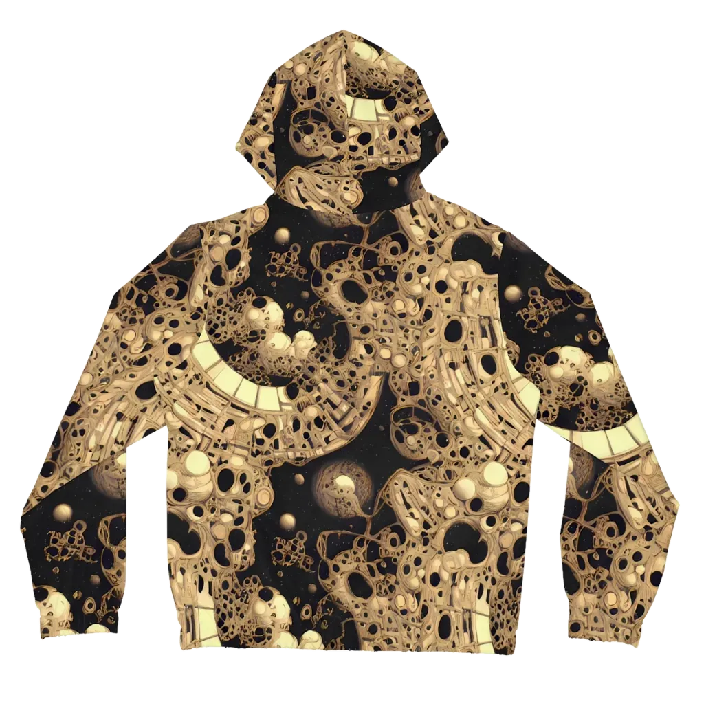 Baroque Orbit on Women's Full-Zip Hoodie — Back