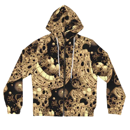 Baroque Orbit on a Women's Full-Zip Hoodie