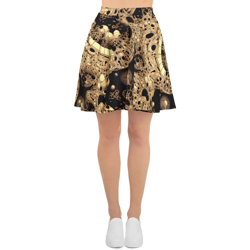 Baroque Orbit on Skater Skirt — Front