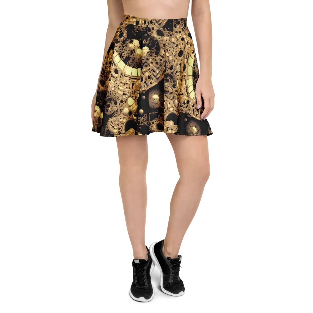 Baroque Orbit on Skater Skirt — Front