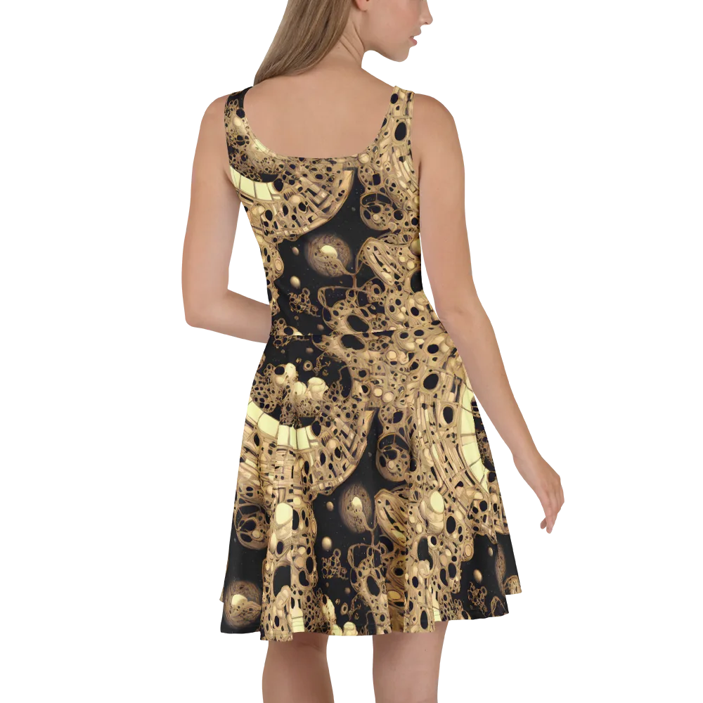 Baroque Orbit on Skater Dress — Back