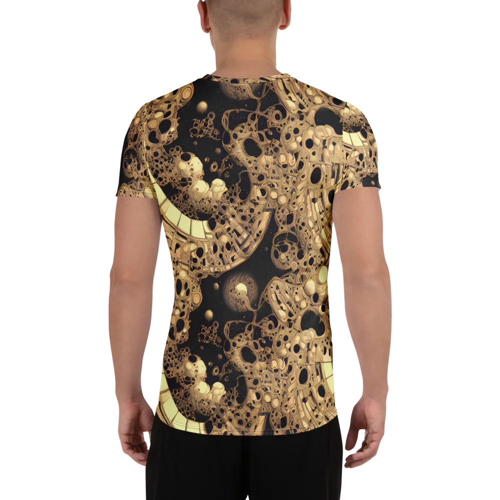 Baroque Orbit on Men's Athletic T-Shirt — Back