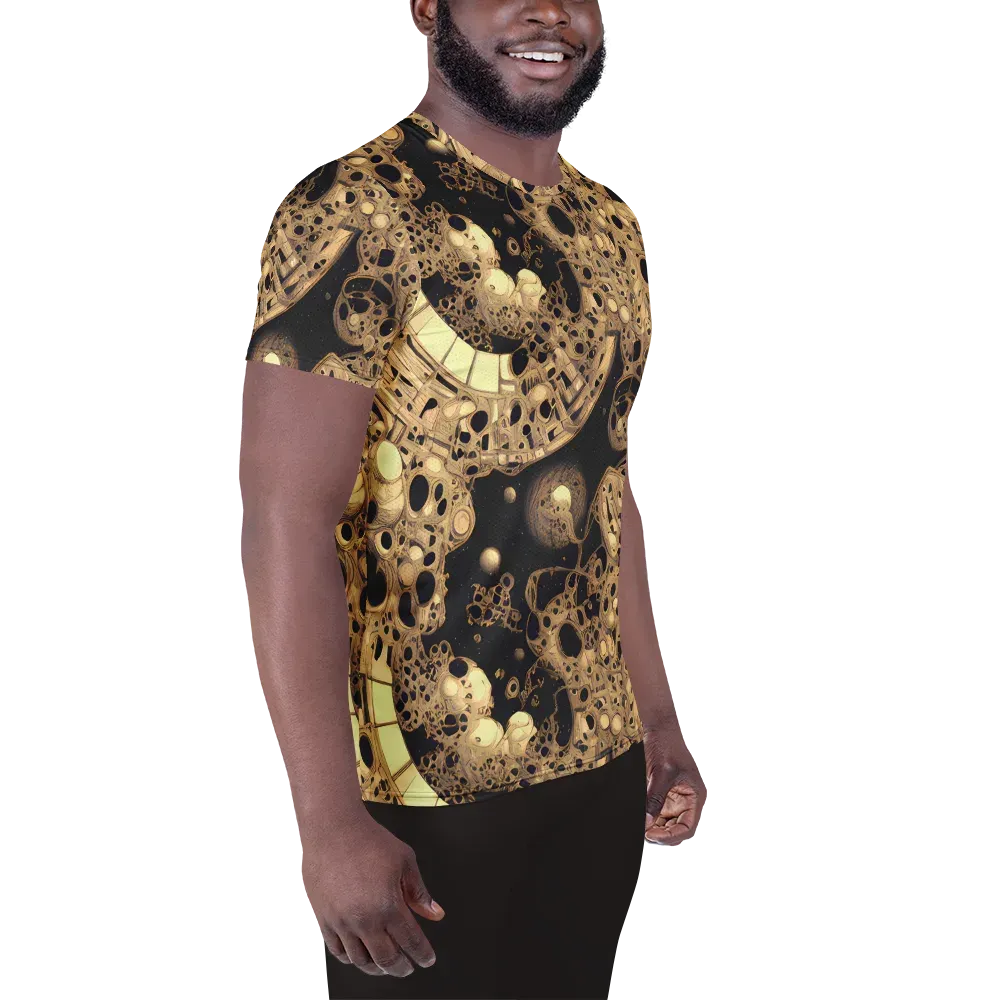 Baroque Orbit on Men's Athletic T-Shirt — Right