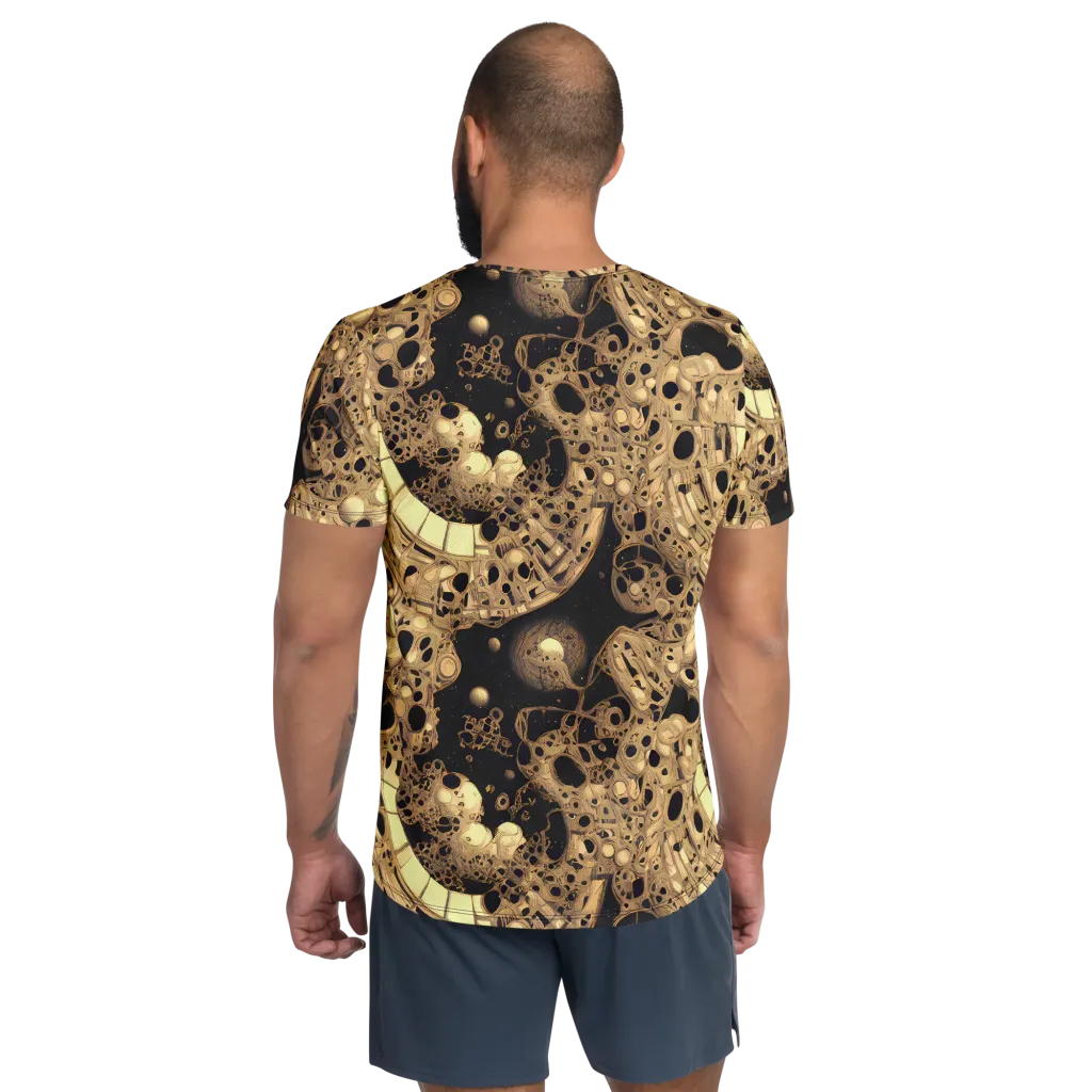 Baroque Orbit on Men's Athletic T-Shirt — Back