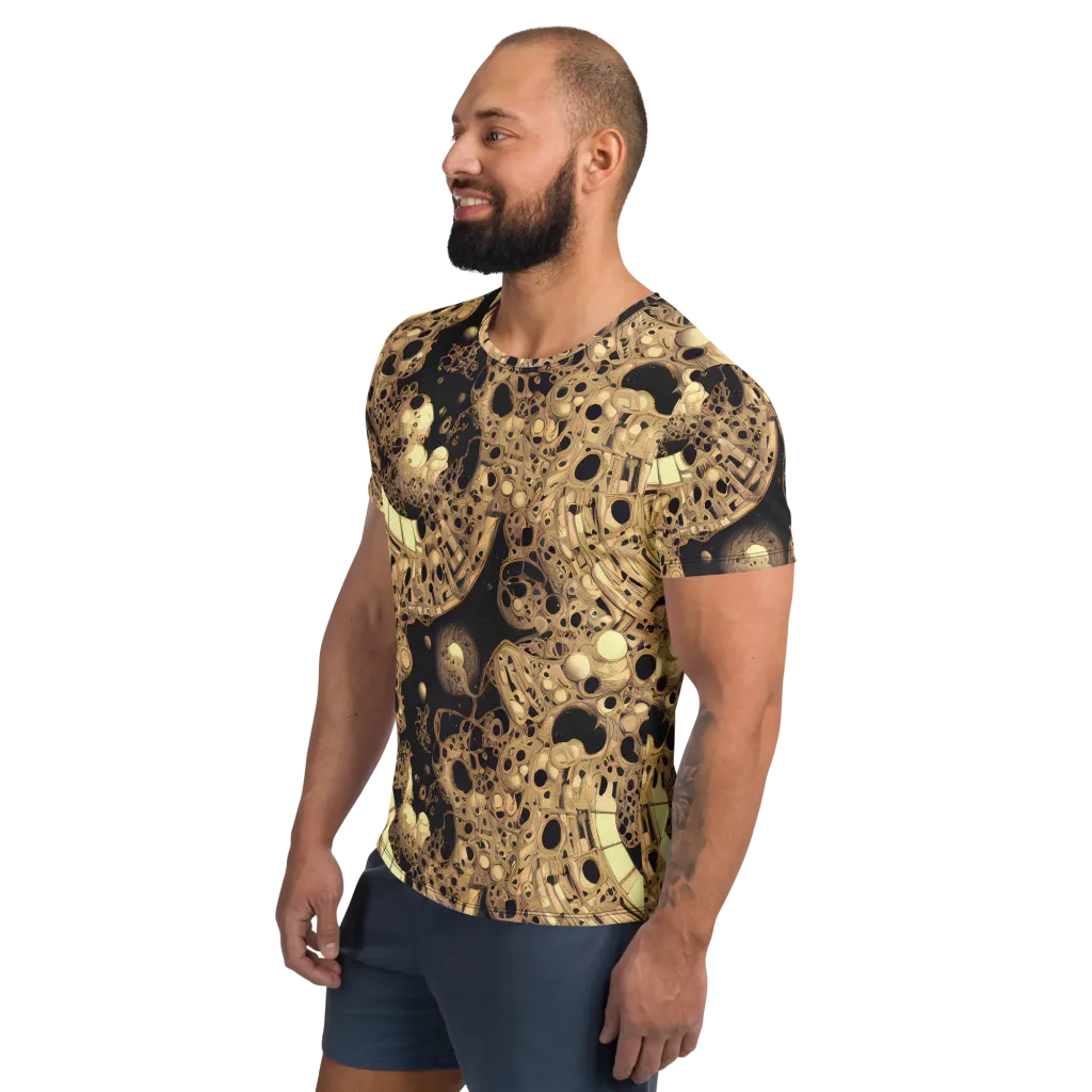 Baroque Orbit on Men's Athletic T-Shirt — Left