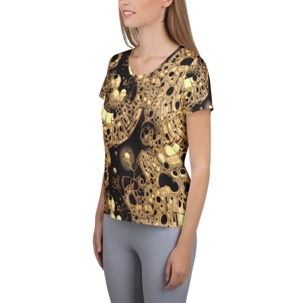 Baroque Orbit on Women's Athletic T-Shirt — Left