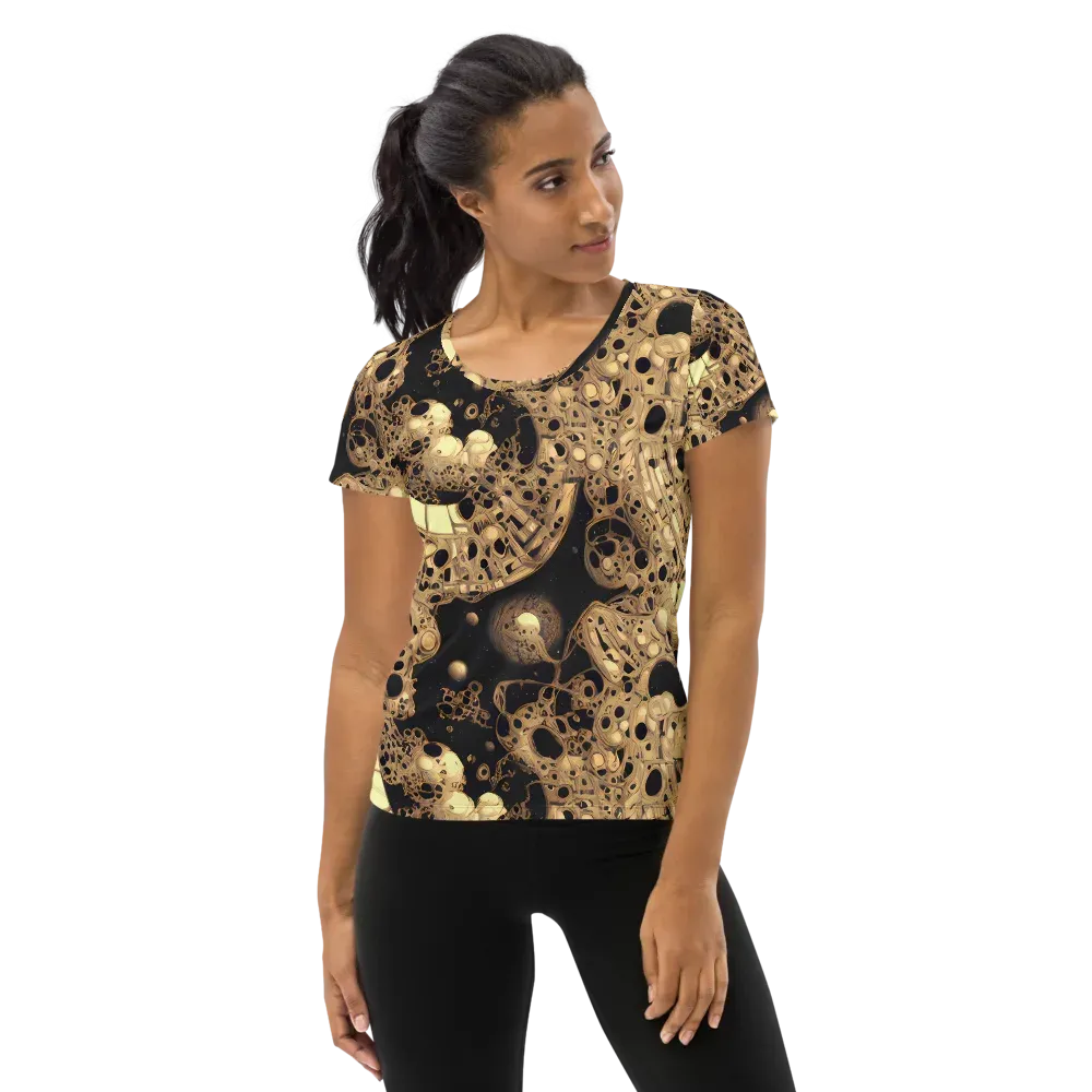 Baroque Orbit on Women's Athletic T-Shirt — Front