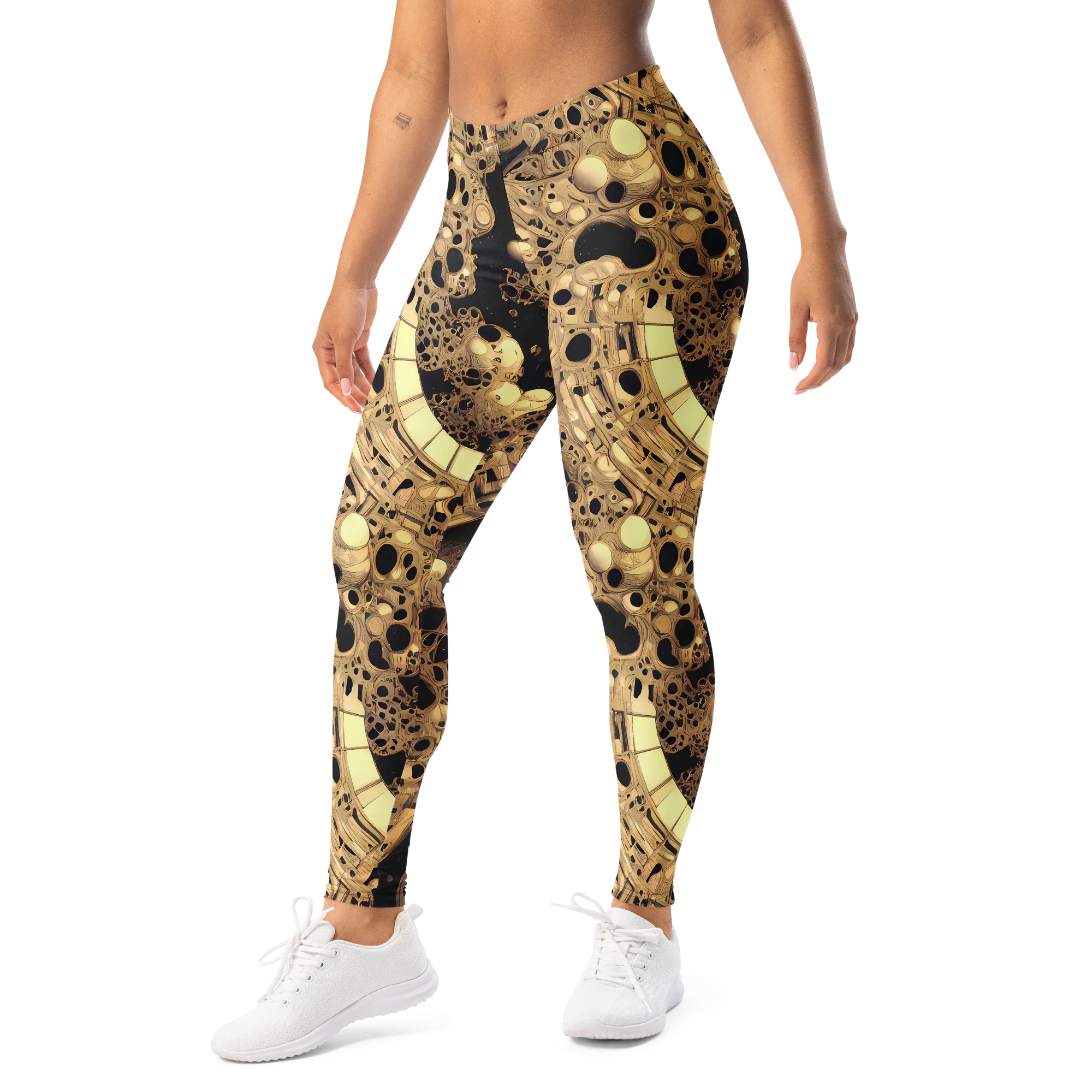 Baroque Orbit on Leggings — Left Front