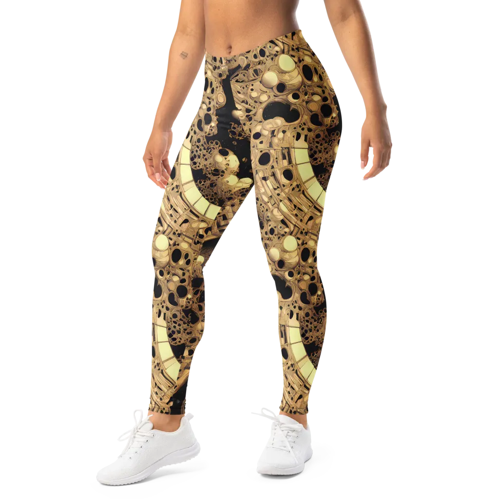 Baroque Orbit on Leggings — Left Front