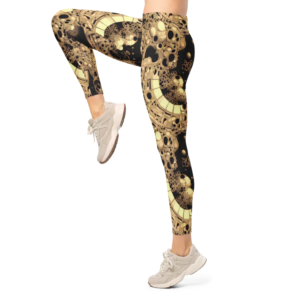 Baroque Orbit on Leggings — Left