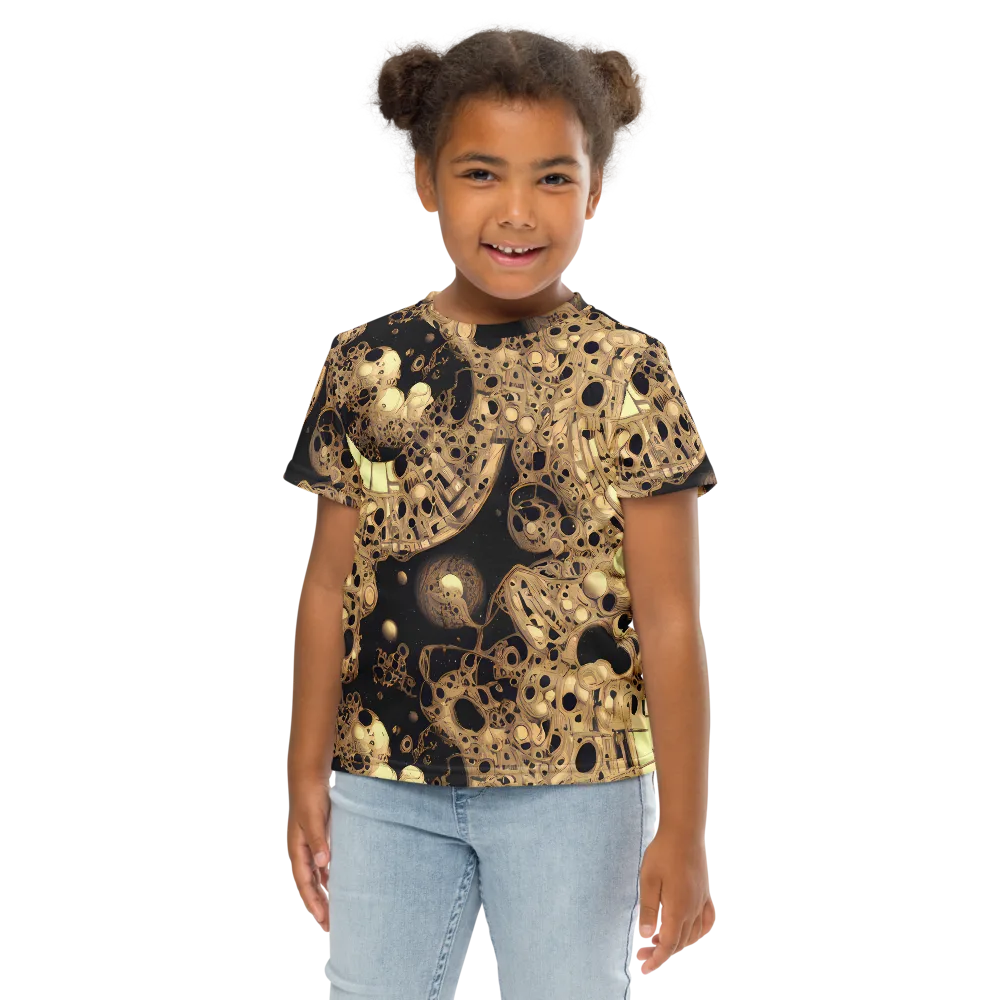 Baroque Orbit on Kids Crew Neck T-Shirt — Front