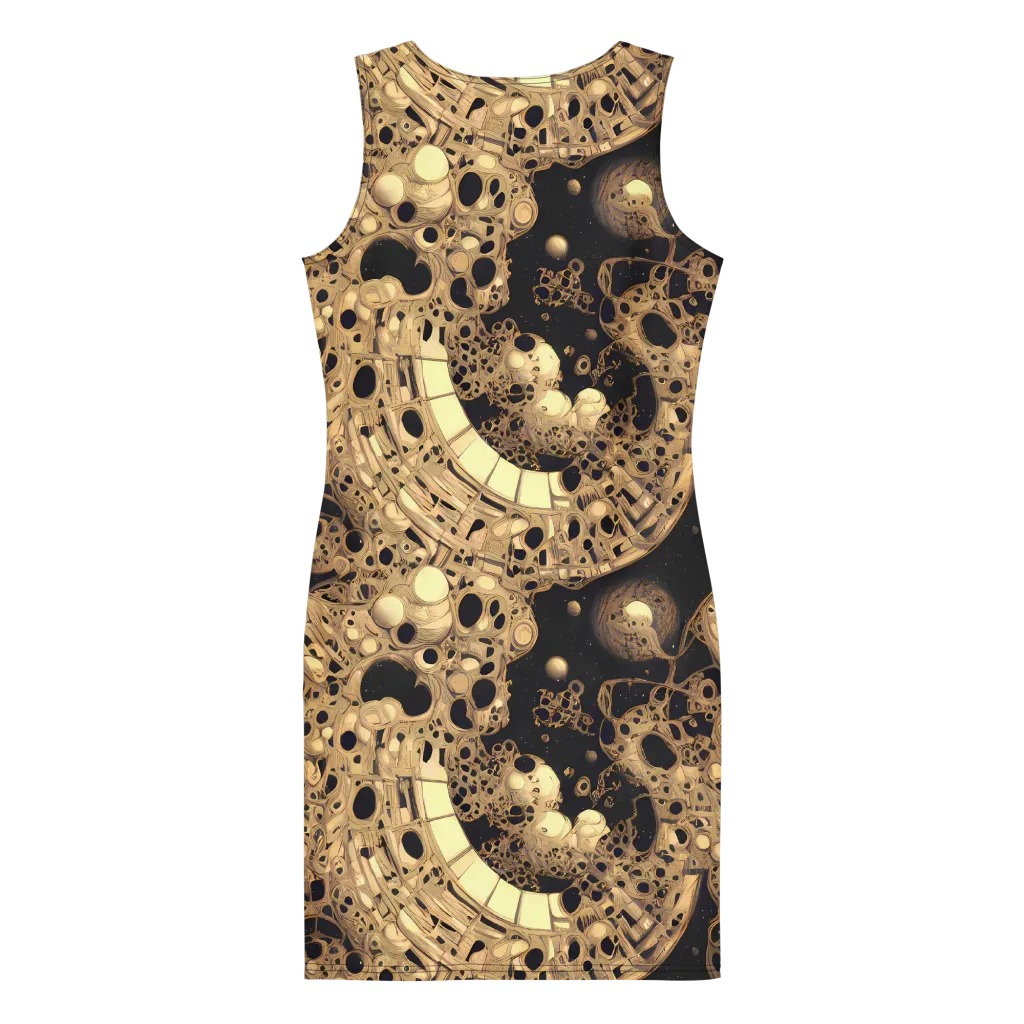 Baroque Orbit on Bodycon Dress — Back