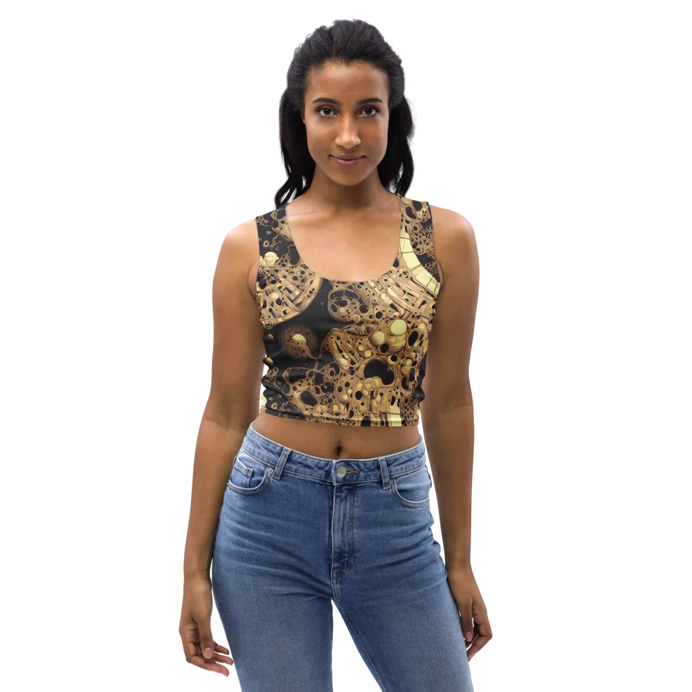 Baroque Orbit on Crop Top — Front