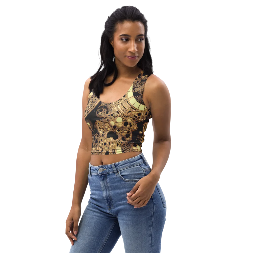 Baroque Orbit on Crop Top — Left Front