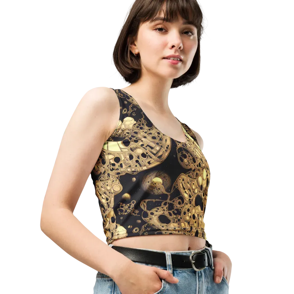 Baroque Orbit on Crop Top — Right Front