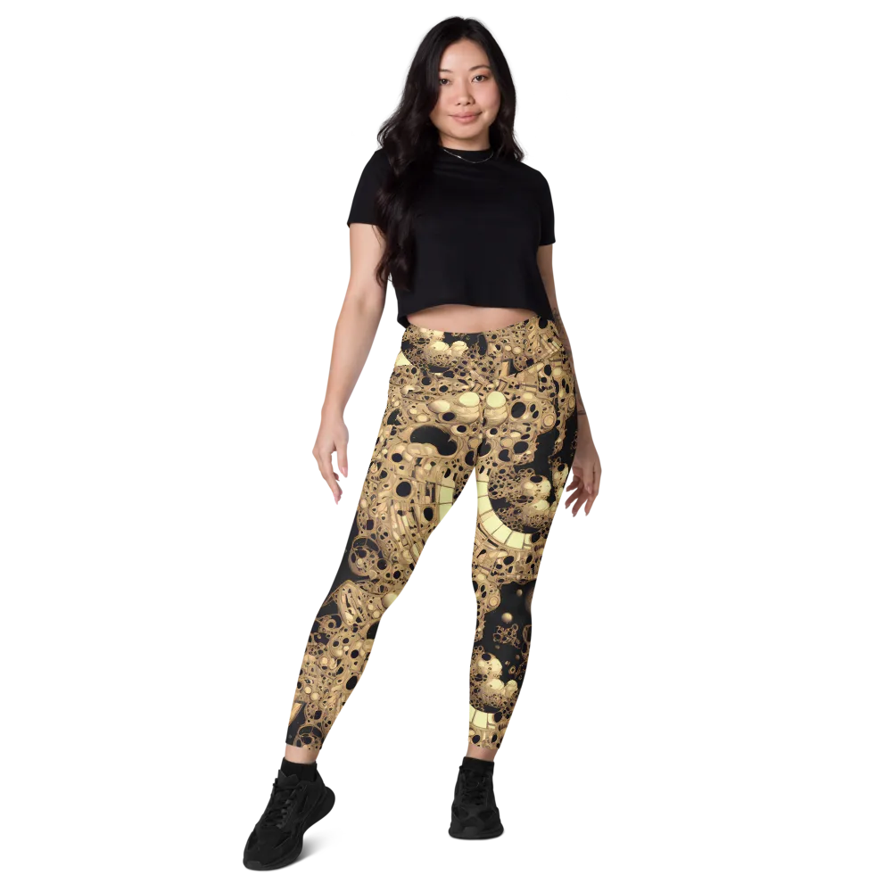 Baroque Orbit on Leggings with Pockets — Front