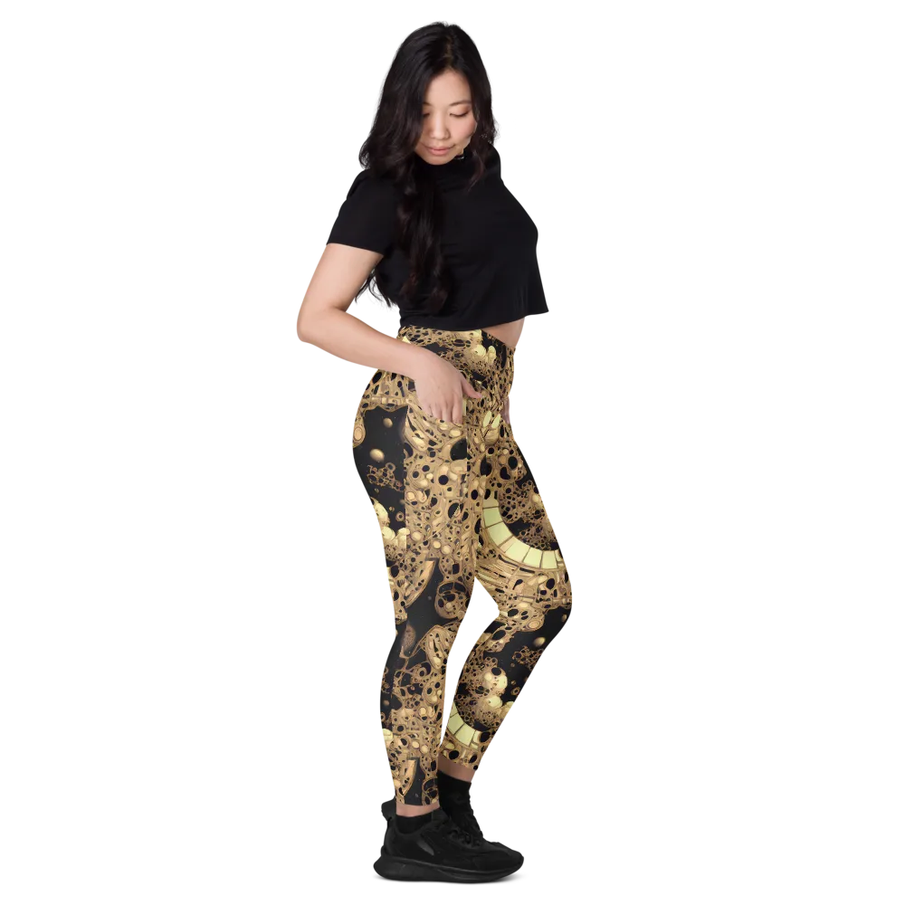 Baroque Orbit on Leggings with Pockets — Right