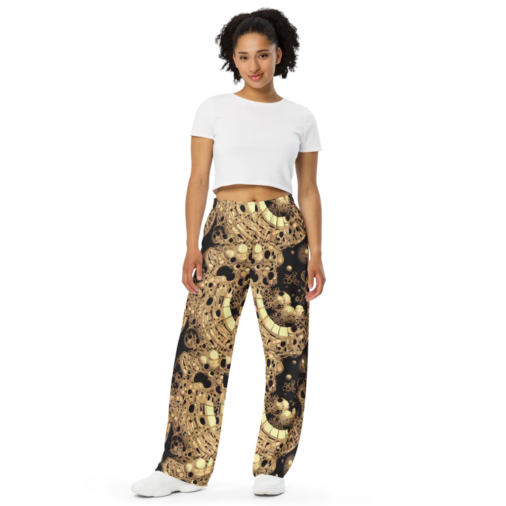 Baroque Orbit on Wide-Leg Pants — Front