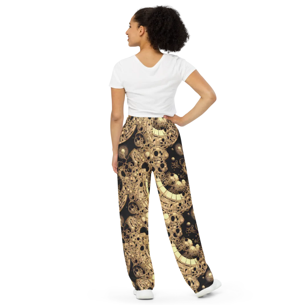 Baroque Orbit on Wide-Leg Pants — Back