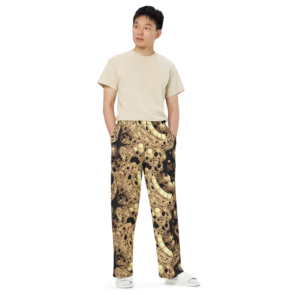 Baroque Orbit on Wide-Leg Pants — Front