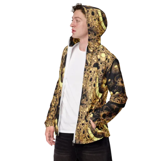 Baroque Orbit on a Men's Windbreaker