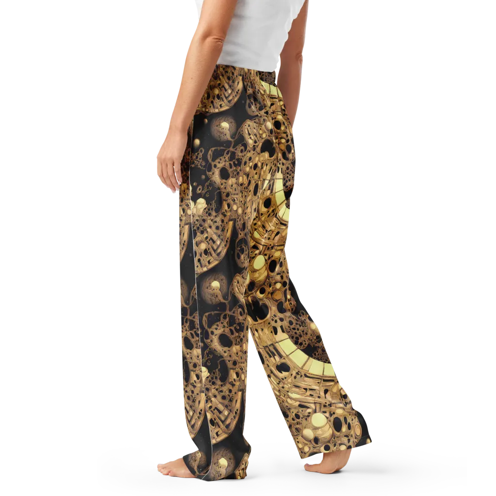 Baroque Orbit on Women's Pajama Pants — Left