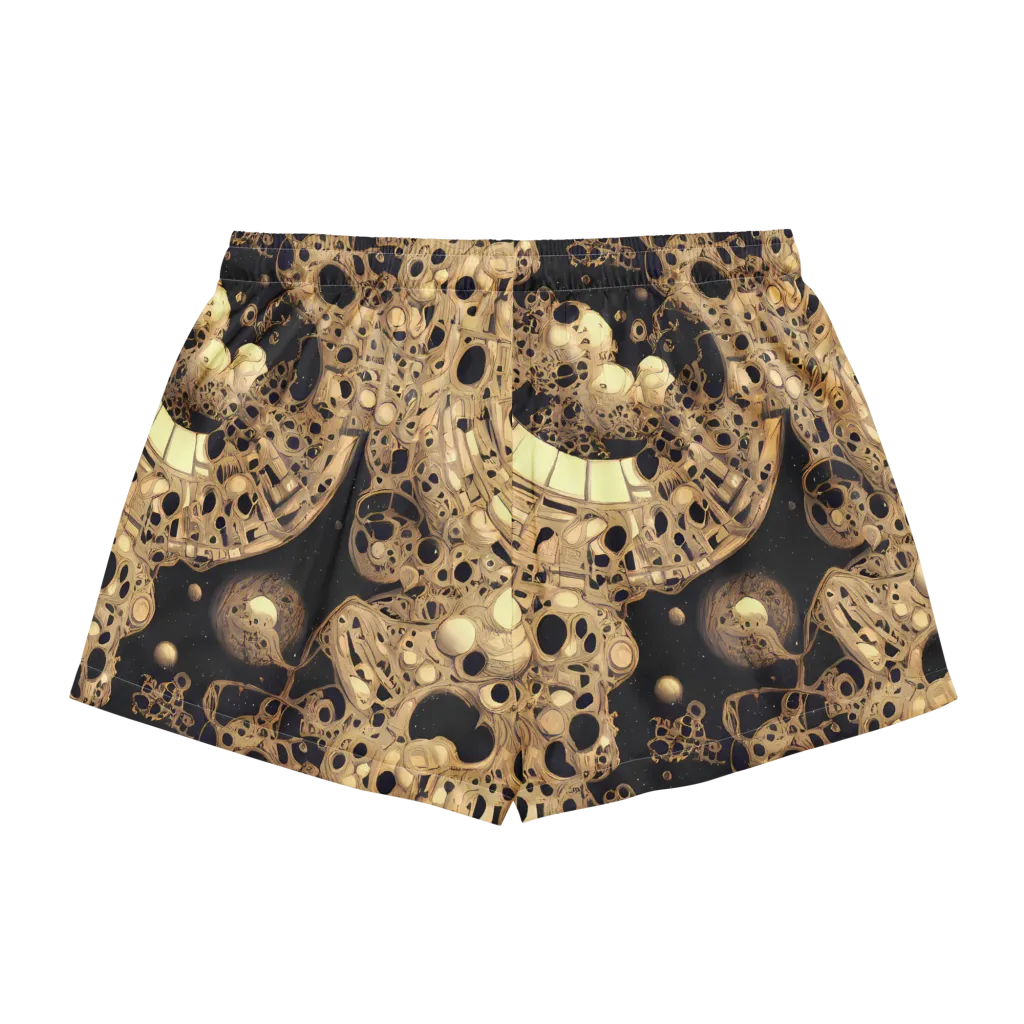 Baroque Orbit on Women's Pajama Shorts — Back