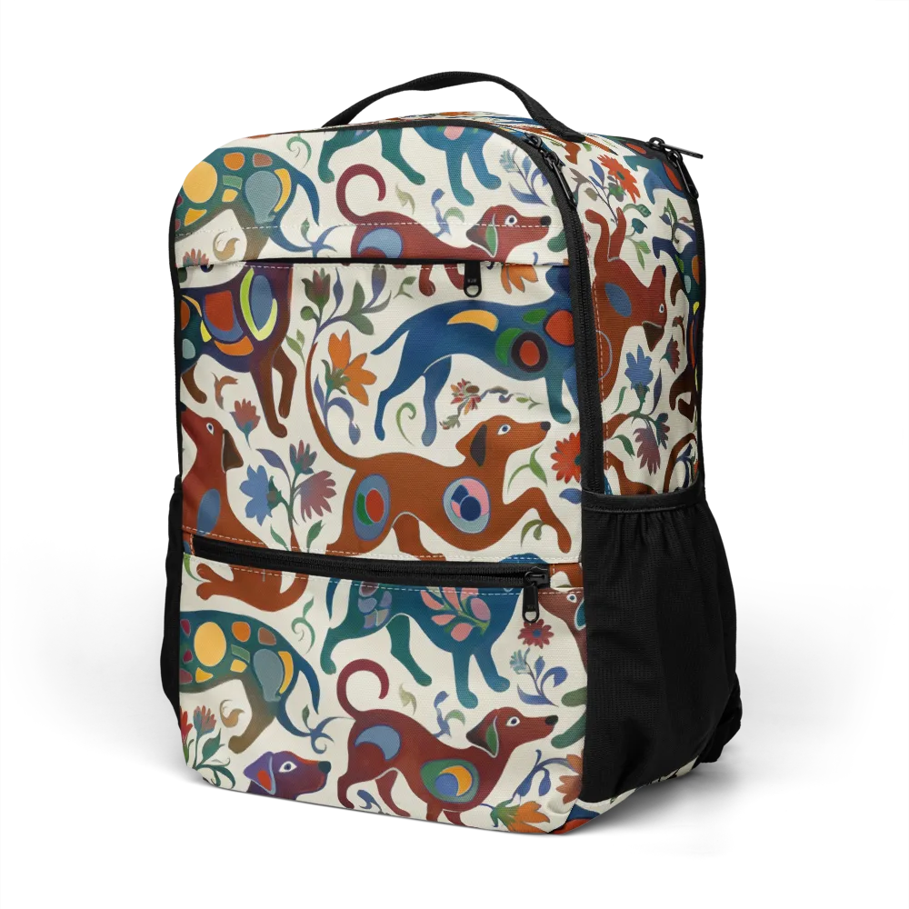 Folk Hounds on Utility Backpack — Left Front