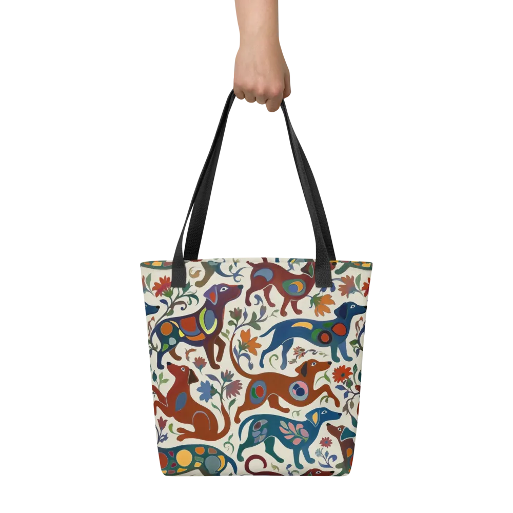 Folk Hounds on Tote Bag — Front