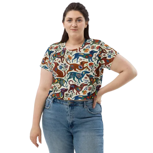 Folk Hounds on a Crop Tee